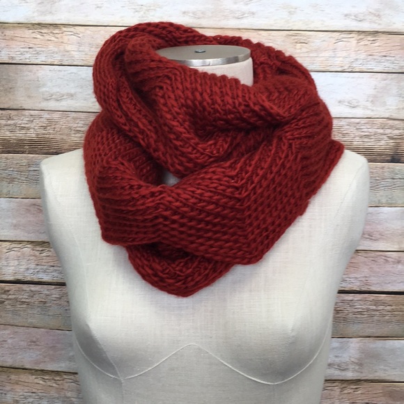 Burnt Orange Infinity Scarf - Picture 2 of 3